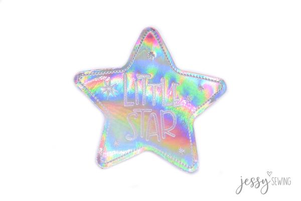 Kunstleder Label Little Star Schimmernd by Jessy Sewing